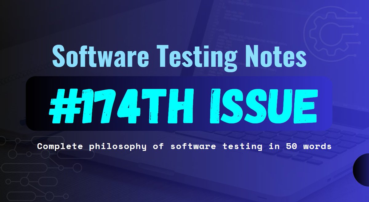 TheTestingKit's tweet image. Hello everyone! 👋

The 174th issue on #SoftwareTesting is out.
👉 softwaretestingnotes.substack.com/p/issue-174-so…

Great articles and resources by @Kailashpathak7, @KristinJackvony, @TomAkehurst, @gil_zilberfeld, @sena_yakutt and more ! 👏

#QA #testing