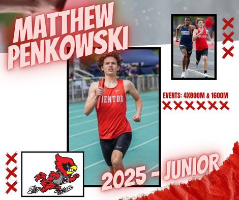 Second Sole Mentor (@2ndsolementor) on Twitter photo Junior Distance standout Matthew Penkowski runs the 4x800 Friday and the 1600 Saturday at Jesse O 🔥🔥 <a href="/MentorAthletics/">MentorAthletics</a> <a href="/MentorTF/">Coach Rob Grove</a> Junior Distance standout Matthew Penkowski runs the 4x800 Friday and the 1600 Saturday at Jesse O 🔥🔥 <a href="/MentorAthletics/">MentorAthletics</a> <a href="/MentorTF/">Coach Rob Grove</a>