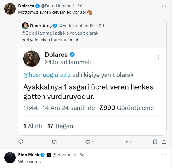 hasancanucar's tweet photo. @DolarHammali elon musk da aynı fikirde abi https://t.co/JwwfoIfA63
