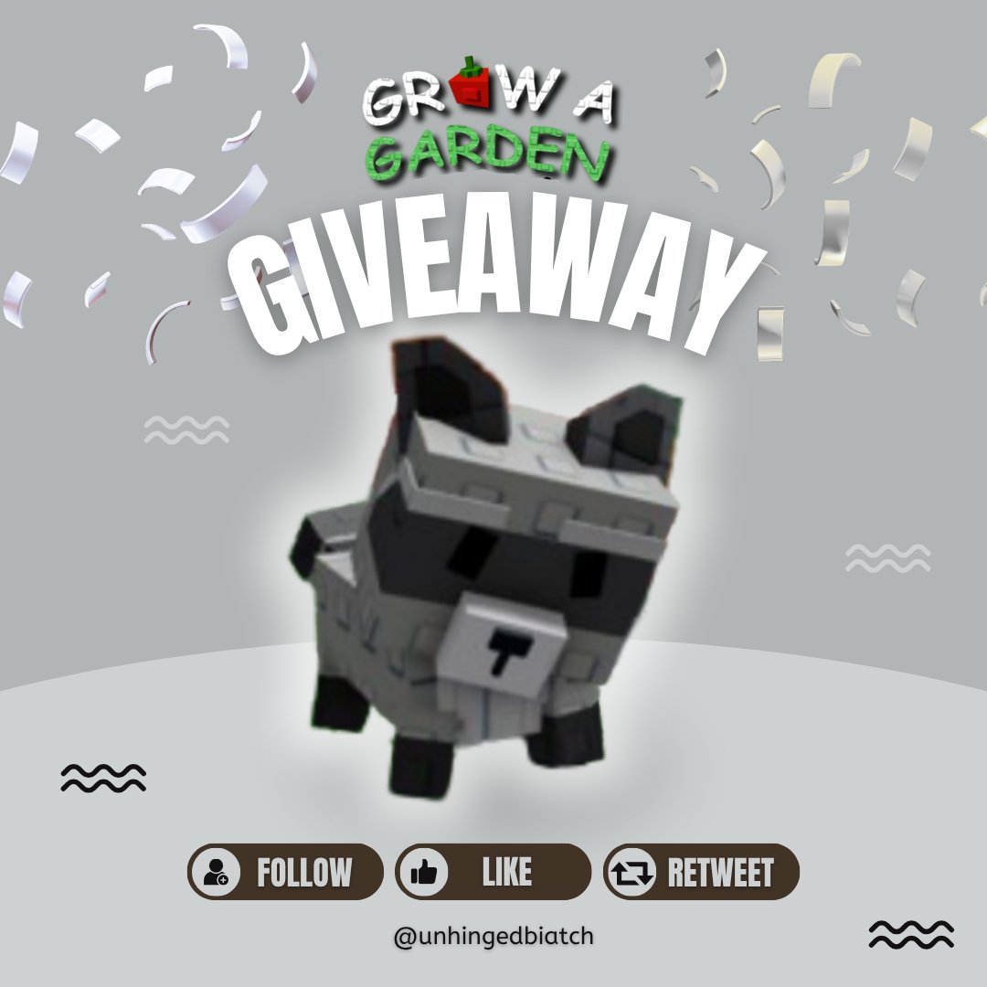 #GrowaGarden Giveaway 💫 
Prize: Racoon &amp; 1T sheckles
Winners: 2

-follow, like + must retweet
-and follow <a href="/jzt_aly/">Aly</a> for xtra

ending tomorrow 🎈