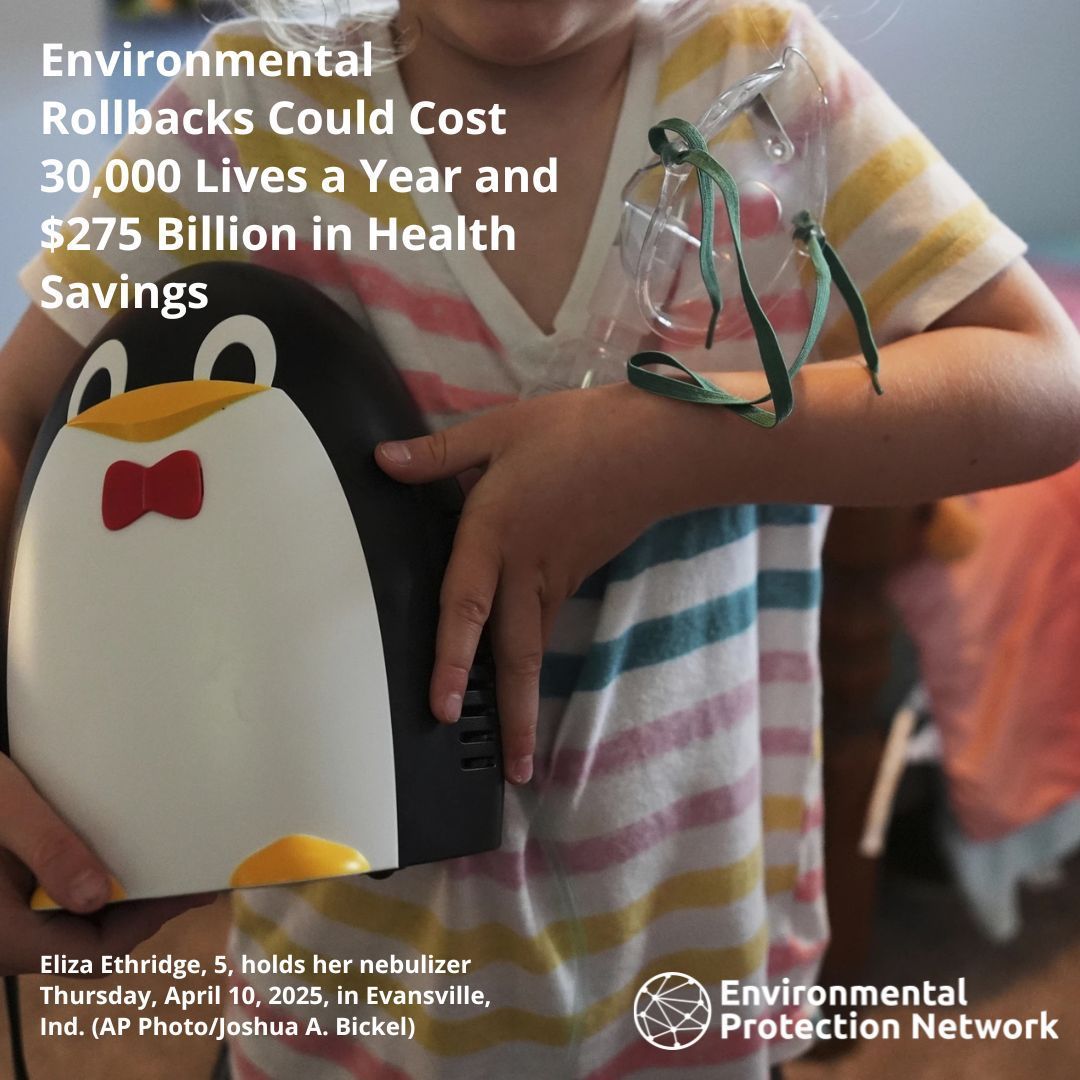 Trump’s EPA is moving to dismantle rules projected to save 30,000 lives &amp; $275B annually. Experts say more smog, soot &amp; toxins will follow, endangering public health, especially children. This isn’t deregulation. It’s deadly. Read the full story: buff.ly/InWl1uC #SaveEPA