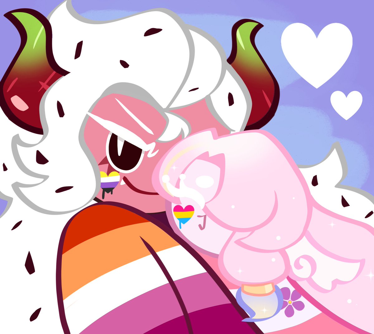 Pitaya Dragon Cookie and Honeymoon also wish u a happy month ^^ 🩷🌈

#cookierun #cookierunkingdom #crk #crob #pitayadragoncookie #honeymooncookie #ocxcanon #yumetwt #yumeship #pride