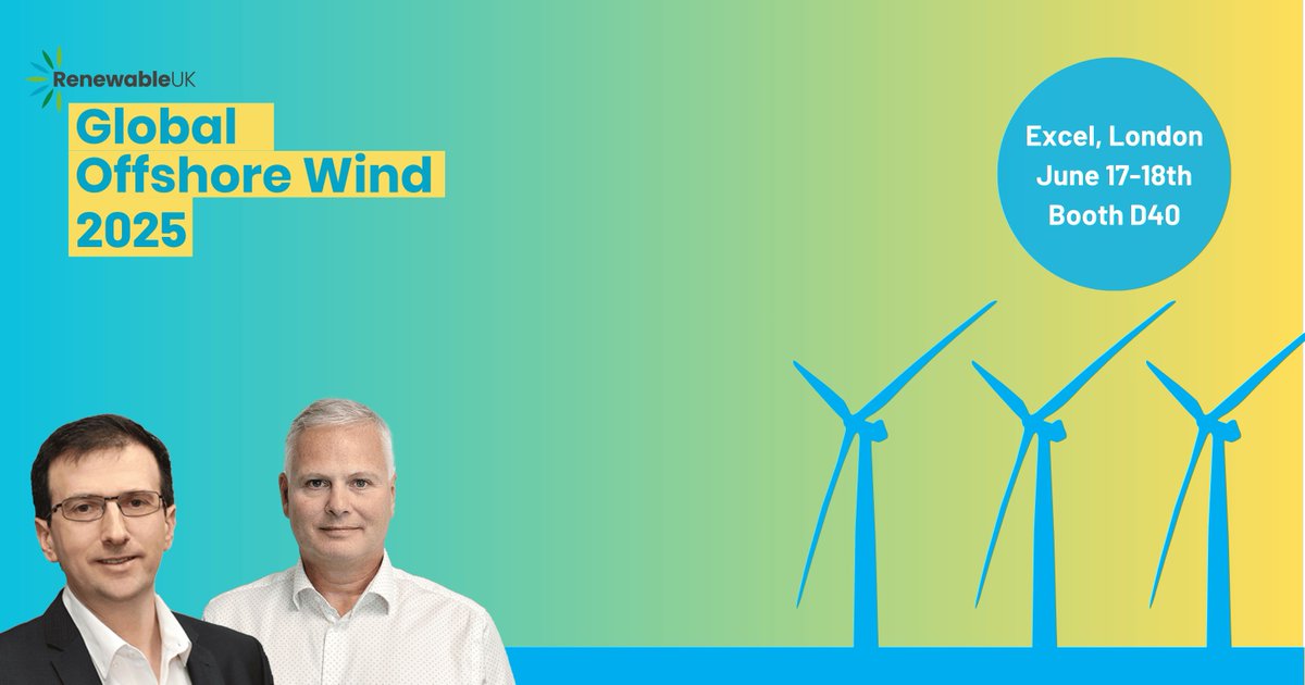 Join Paul Dwyer, Sales &amp; Marketing Manager, and Oddvar Sandtorv, Sales Representative, at Global Offshore Wind — June 17–18. Find us at Booth D40.

#GlobalOffshoreWind2025 #CleanEnergy #MaritimeSurveillance