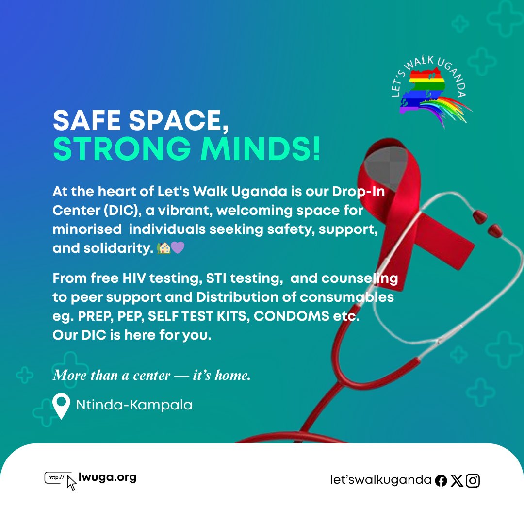 🏳️‍🌈 Need a safe, supportive space? We’ve got you.
At our Drop-In Center, we offer:
✅ Free HIV &amp; STI testing
✅ Counseling &amp; peer support
✅ Access to PrEP, PEP &amp; self-test kits
✅ Free condoms &amp; lub
✅ A safe space to just breathe
Your health, safety, and dignity matter always.