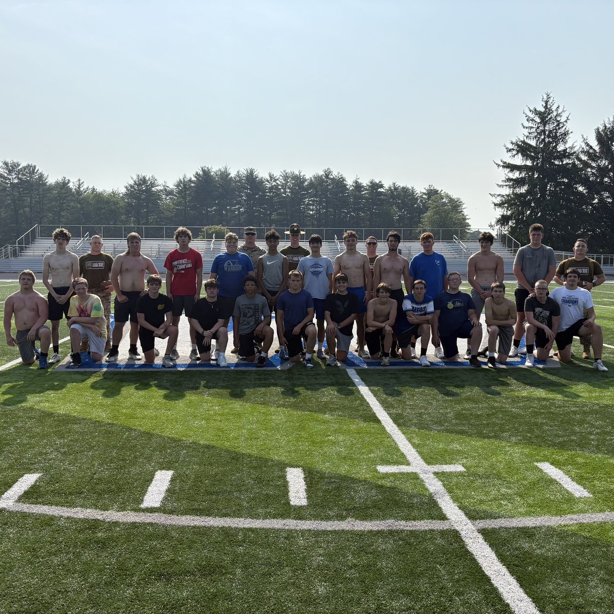 “Train Like an American Soldier” practice. Thanks to the Ohio Army National Guard for drilling our Warren Warriors Football on discipline, dedication, physical and mental toughness and teamwork.