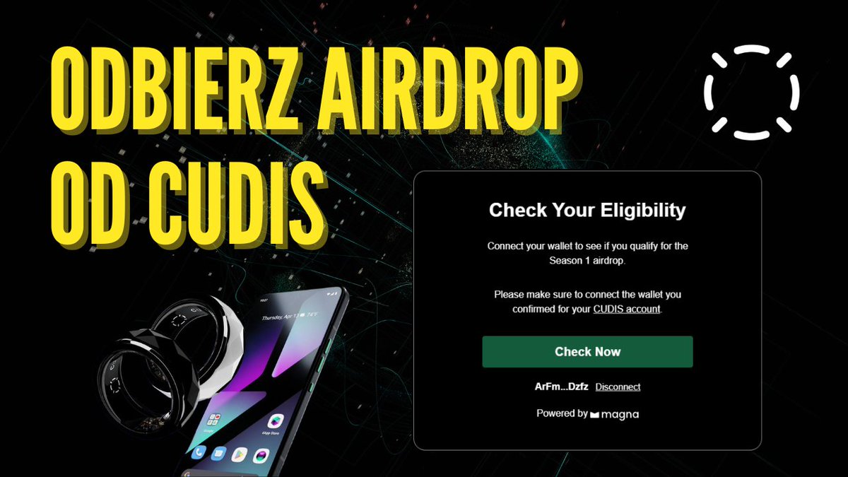 Odbieram Airdrop od $CUDIS 💎 
Jak dostać więcej w Sezonie 2? 
Sprawdźcie moje dzisiejsze wideo 👇
Link: youtu.be/2oG5tRjo9qw

#cudis #airdrop