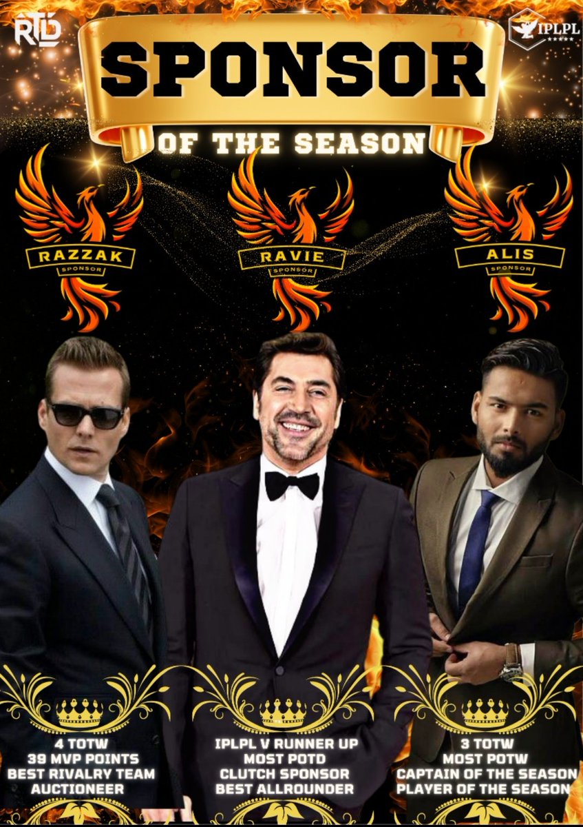 IPLPL RIVALRY ERA AWARDS.

Congratulations to <a href="/R_Rsa24/">Ravie</a> <a href="/sidhujazim/">Jazim</a> <a href="/dumbuser__/">🍁</a> for Winning Sponsors Of The Season 🎉

#IPLPL