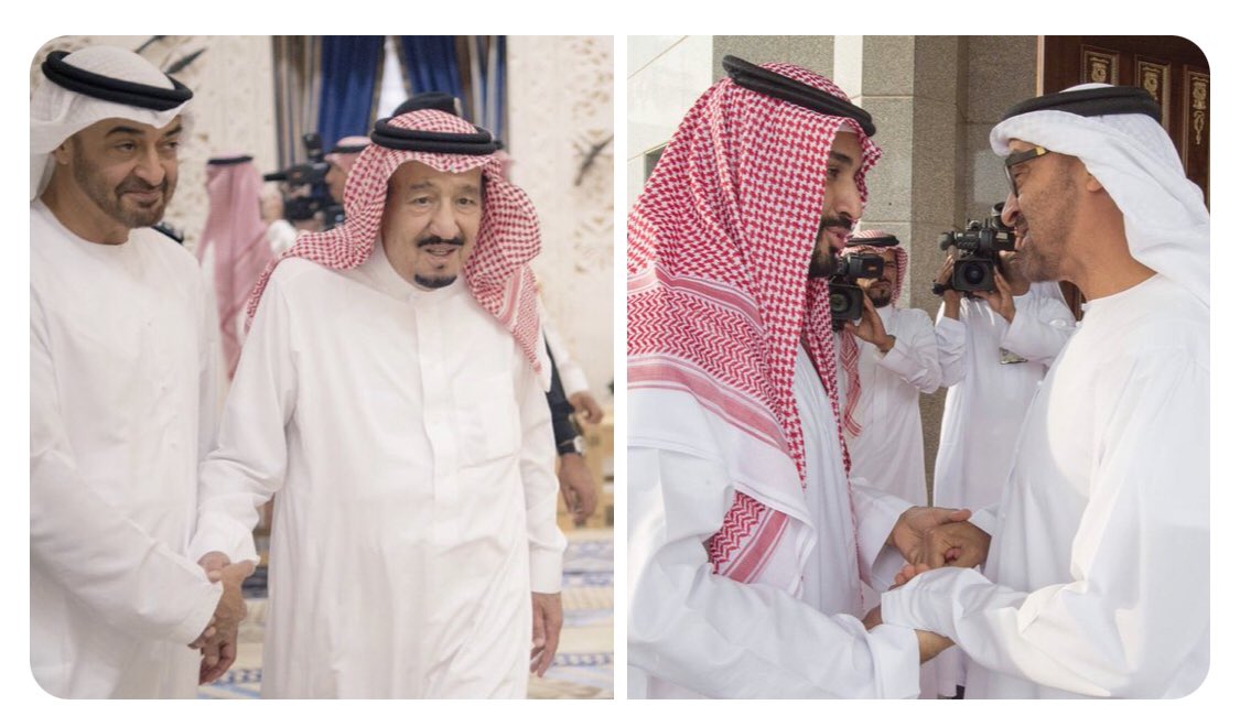 الشيخ #محمد_بن_زايد رئيس #الإمارات الشقيقة يُشيد بجهود المملكة العربية #السعودية ومختلف مؤسسات المملكة التي تبذلها من أجل راحة الحجاج وضمان أداء مناسكهم في أجواء ميسرة 🇦🇪🇸🇦