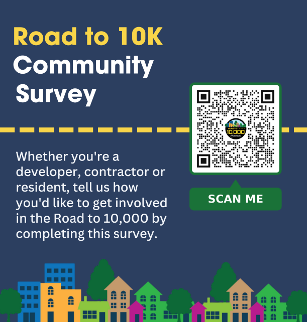 We want to hear from you.🏡 Whether you're a developer, contractor, or resident, take the Road to 10,000 Survey to let us know what you want to learn more about and how you’d like to get involved.  Take the survey here: greensboronc.jotform.com/251324388199062