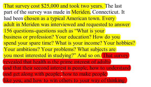 bangcoder's tweet image. That survey
revealed that health is the prime interest of adults
and that their second interest is people; how to understand
and get along with people; how to make people
like you; and how to win others to your way of thinking.