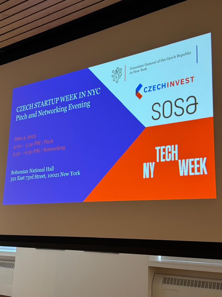 CZinNewYork's tweet image. 🚀 Czech tech #startups showcased their innovative solutions at the Bohemian National Hall in NYC, thanks to the Consulate General, @CzechInvest_CZ, and @SOSA__CO. They received valuable feedback from founders and experts, and connected with potential investors. #CzechTech #NYC