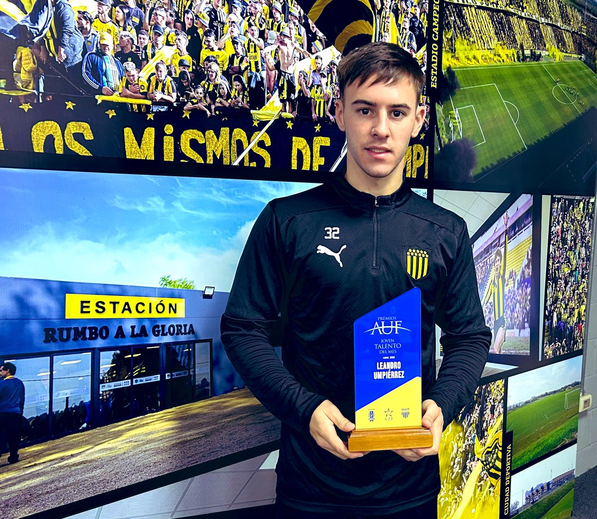 Lea Umpiérrez y su reconocimiento como el Joven Talento del mes de abril, en los Premios AUF.