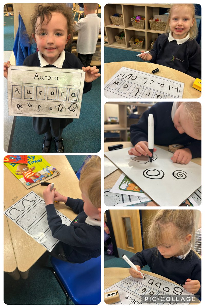 Nursery have been working hard on writing their names and practicing there pencil control today. #EYFS #PencilControl <a href="/GrangeMissP/">Miss Pope</a> <a href="/GrangeMrsJ/">@GrangeEYS</a> <a href="/GrangeMissWri/">MissWright</a> <a href="/GrangeMissA/">GrangeMissA</a> <a href="/GrangeMissCl/">Miss Clarke</a>