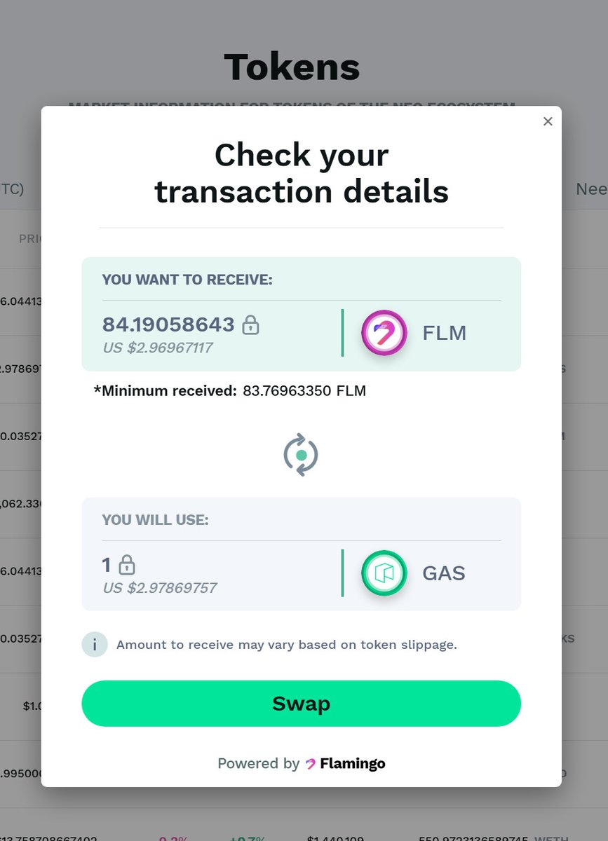 nDapp.org (@ndapp_org) on Twitter photo 🎉Swaps through <a href="/FlamingoFinance/">Flamingo Finance</a> are finally back on nDapp, after the launch of its OrderBook+ 2.0. Visit our Tokens page and connect your Neo N3 wallet to get started!🚀
ndapp.org/tokens 🎉Swaps through <a href="/FlamingoFinance/">Flamingo Finance</a> are finally back on nDapp, after the launch of its OrderBook+ 2.0. Visit our Tokens page and connect your Neo N3 wallet to get started!🚀
ndapp.org/tokens