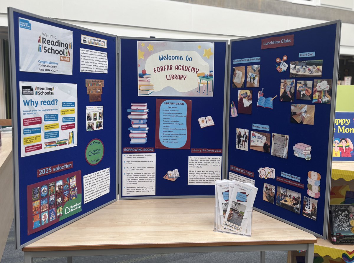 ForAcadLib's tweet image. All set for our P7 Parents’/Carers’ Evening 📚