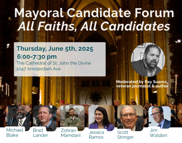 Gale A. Brewer (@galeabrewer) on Twitter photo The Interfaith Mayoral Candidate Forum is taking place at the Cathedral Church of St. John the Divine this evening from 6:00 to 7:30 pm.
Details and registration here: conta.cc/3Fq1JfZ The Interfaith Mayoral Candidate Forum is taking place at the Cathedral Church of St. John the Divine this evening from 6:00 to 7:30 pm.
Details and registration here: conta.cc/3Fq1JfZ