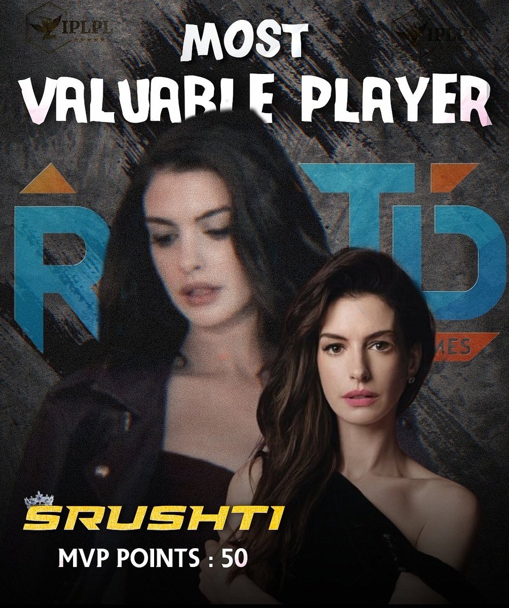IPLPL RIVALRY ERA AWARDS.

Congratulations to <a href="/Shrishti__15/">Srushti</a> for Winning MOST VALUABLE PLAYER Of IPLPL RIVALRY ERA 🎉

#IPLPL