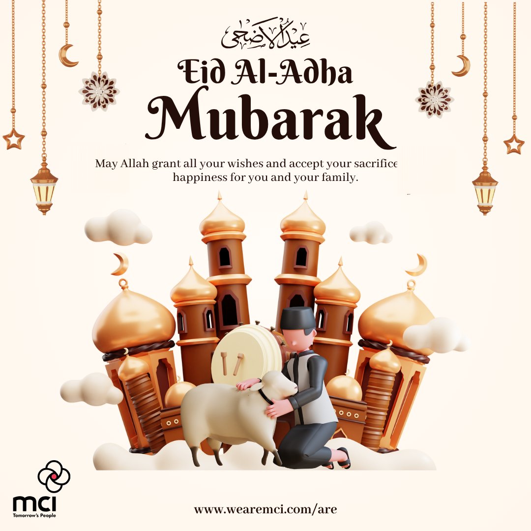 ✨ 𝐄𝐢𝐝 A𝐥-𝐀𝐝𝐡𝐚 𝐌𝐮𝐛𝐚𝐫𝐚𝐤 𝐟𝐫𝐨𝐦 𝐌𝐂𝐈 𝐌𝐢𝐝𝐝𝐥𝐞 𝐄𝐚𝐬𝐭!

Wishing you and your loved ones a joyful celebration filled with peace, gratitude, and togetherness.

May this blessed occasion bring prosperity and your days with continued health and success.