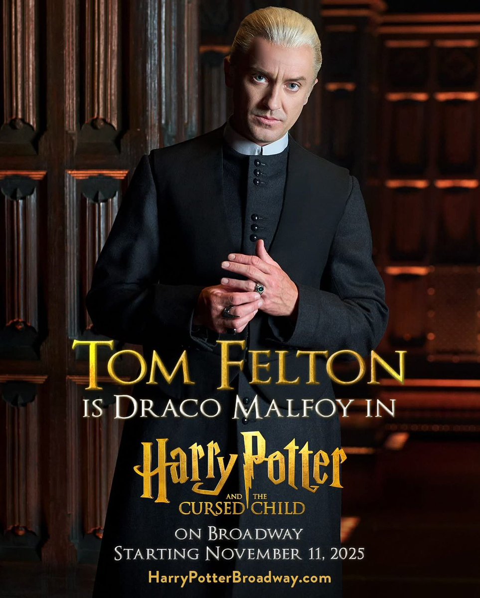 Tom Felton vuelve como Draco Malfoy para la obra de teatro del "Harry Potter y el Legado Maldito"