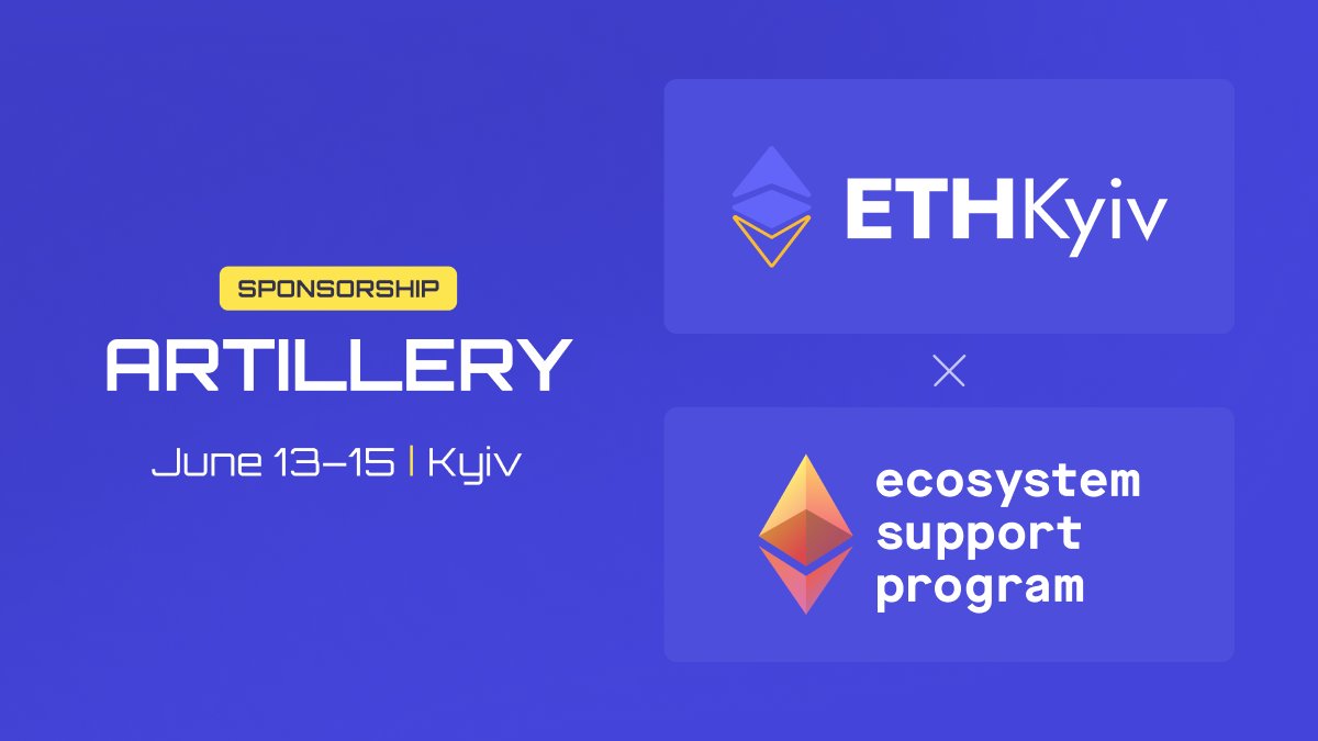 ETHKyiv (@ethkyiv_ua) on Twitter photo Honored to welcome <a href="/EF_ESP/">EF Ecosystem Support Program</a> as an Artillery sponsor of ETHKyiv2025 💛
<a href="/EF_ESP/">EF Ecosystem Support Program</a> is a grants program by <a href="/ethereumfndn/">Ethereum Foundation</a> that supports the teams, tools & ideas moving Ethereum forward.
Thank you for supporting the Ethereum community in Ukraine and helping bring ambitious ideas to Honored to welcome <a href="/EF_ESP/">EF Ecosystem Support Program</a> as an Artillery sponsor of ETHKyiv2025 💛
<a href="/EF_ESP/">EF Ecosystem Support Program</a> is a grants program by <a href="/ethereumfndn/">Ethereum Foundation</a> that supports the teams, tools & ideas moving Ethereum forward.
Thank you for supporting the Ethereum community in Ukraine and helping bring ambitious ideas to