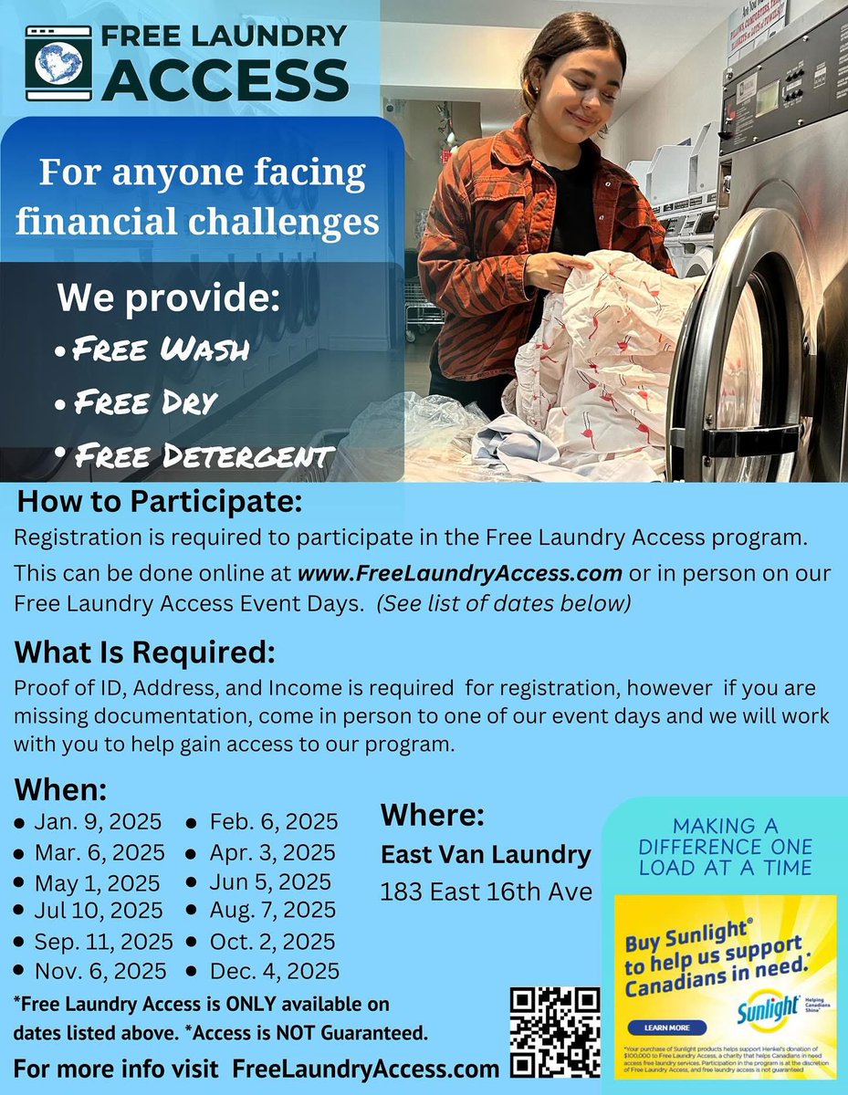 FreeLaundryAccess (@freelaundrycan) on Twitter photo Starting in ONE HOUR!! Free Laundry Day for anyone struggling financially. #thursdayvibes <a href="/Vancouver/">Vancouver</a> <a href="/VancityReynolds/">Ryan Reynolds</a> <a href="/CTVVancouver/">CTV News Vancouver</a> <a href="/DailyHiveVan/">Daily Hive Vancouver</a> <a href="/CBCVancouver/">CBC Vancouver</a> <a href="/Canucks/">Vancouver Canucks</a> #helpinghand Starting in ONE HOUR!! Free Laundry Day for anyone struggling financially. #thursdayvibes <a href="/Vancouver/">Vancouver</a> <a href="/VancityReynolds/">Ryan Reynolds</a> <a href="/CTVVancouver/">CTV News Vancouver</a> <a href="/DailyHiveVan/">Daily Hive Vancouver</a> <a href="/CBCVancouver/">CBC Vancouver</a> <a href="/Canucks/">Vancouver Canucks</a> #helpinghand