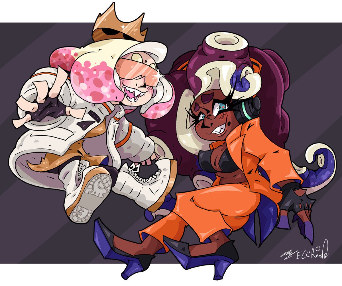 The colours are kinda giving lesbian pride flag yeah?
#splatoon