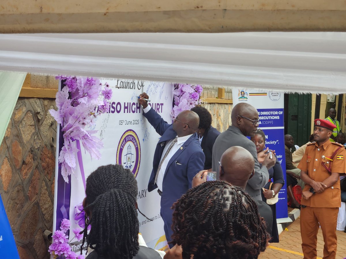 Dr. Livingstone Sewanyana, Executive Director witnessed the groundbreaking of the Wakiso High Court Offices at Nabweru. #KeepHopeAlive