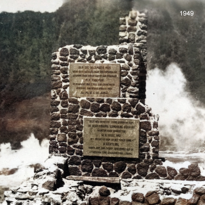 Monument vulkaan Tangkoeban Prohoe nabij Bandoeng.