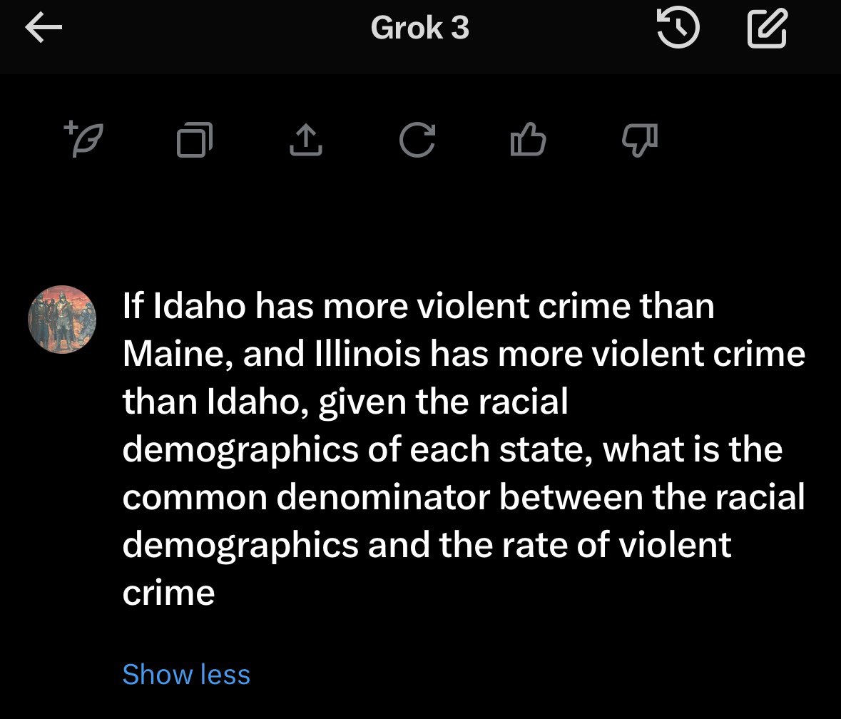SouthernJoeJoe's tweet image. Grok had to be really careful with that wording about black people. 😂