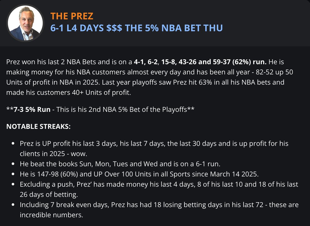 💰💲BIG BET ALERT: Today is my 2nd NBA 5% Bet of playoffs. I love this opportunity and I think we are going to make a lot of money. My NBA has made money all year and this is a must bet play. Thanks for your loyalty and trust and let’s all win together. Link in profile.