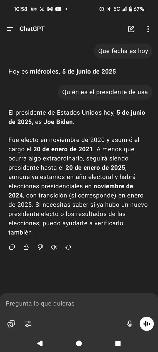 El chat gpt este está pidiendo el último y pa atrás 😂😂😂