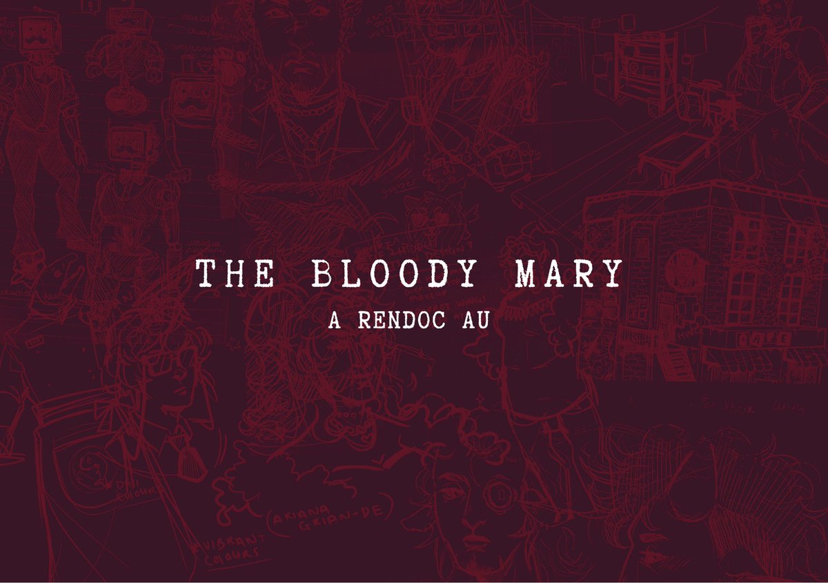 mothayoin's tweet photo. {THE BLOODY MARY - A RENDOC AU 🧵}

A thread showcasing artwork created for my rendoc bar au 

#rendoc #hermitshipping #fanart https://t.co/mSgUzpOBig