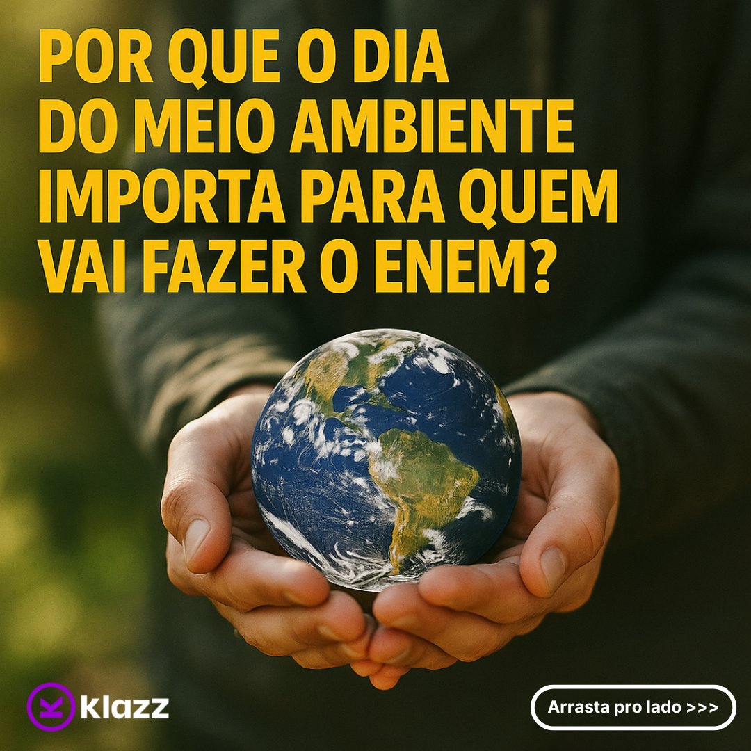 klazz_educacao's tweet photo. 🌍 Dia do Meio Ambiente não é só uma data, é um alerta.
E adivinha? O ENEM adora cobrar esse tipo de tema.

Inscreva-se na plataforma e ganhe 7 dias de acesso gratuito! LINK NA BIO

#estudos #enem2025 #enem #meioambiente https://t.co/cxWeC0pww9