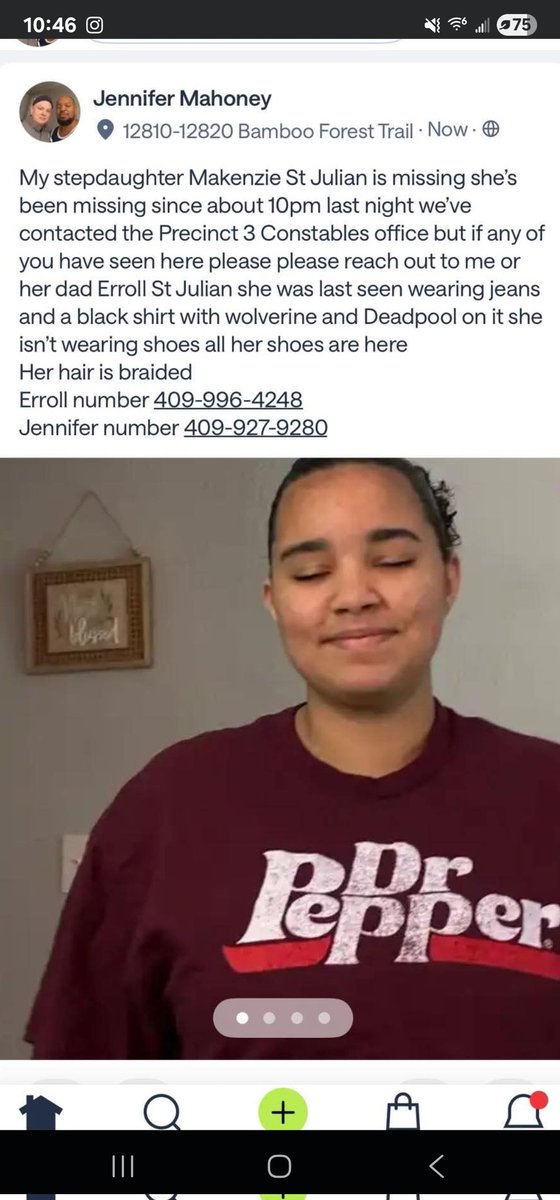 shanejadam's tweet photo. My sister Jenny in Texas her stepdaughter is missing over 24hrs her backpack was found at a nearby gas station with clothes an her bonnet. If anyone in the area knows anything please reach out. 
#OPlive #OPnation #OnPatrolLive https://t.co/VHdMnfV3V5