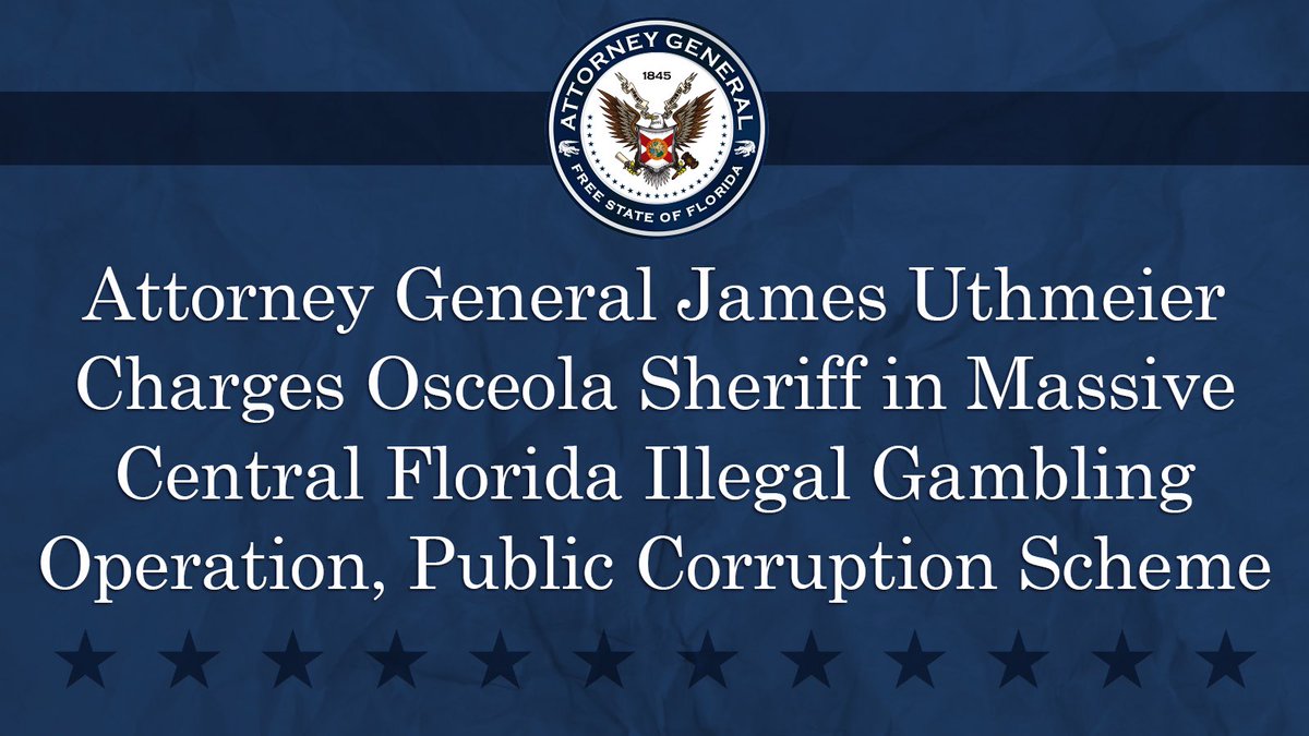 This is a solemn day for Florida and our law enforcement community. We put great trust in our constitutional officers, especially those who are our communities' first line of defense.
 
However, the law must be applied equally, regardless of position, power, or branch of