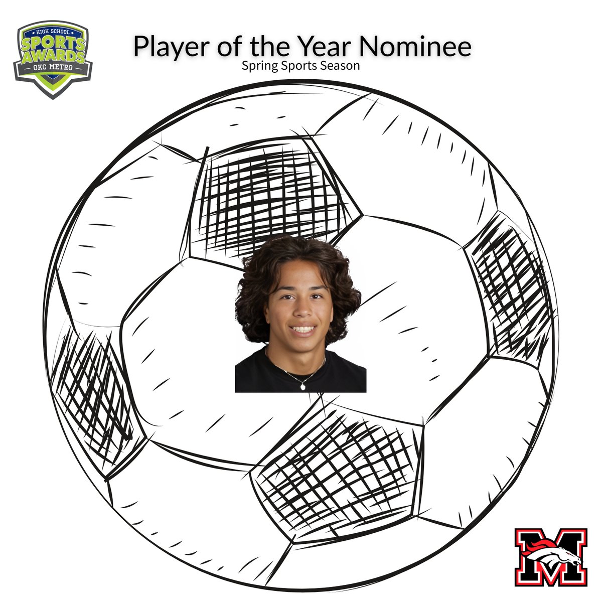 ⚽ MHS senior Aiden Jordan is a 2x nominee for 2024-25 OKC Metro Boys Soccer Player of the Year! Winners will be announced tonight, June 10 at the USA TODAY High School Sports Awards show in Norman.

Full Nominee List: 
🔗 oklahoman.com/story/sports/h…

#BroncoPride | #WeAreMustang