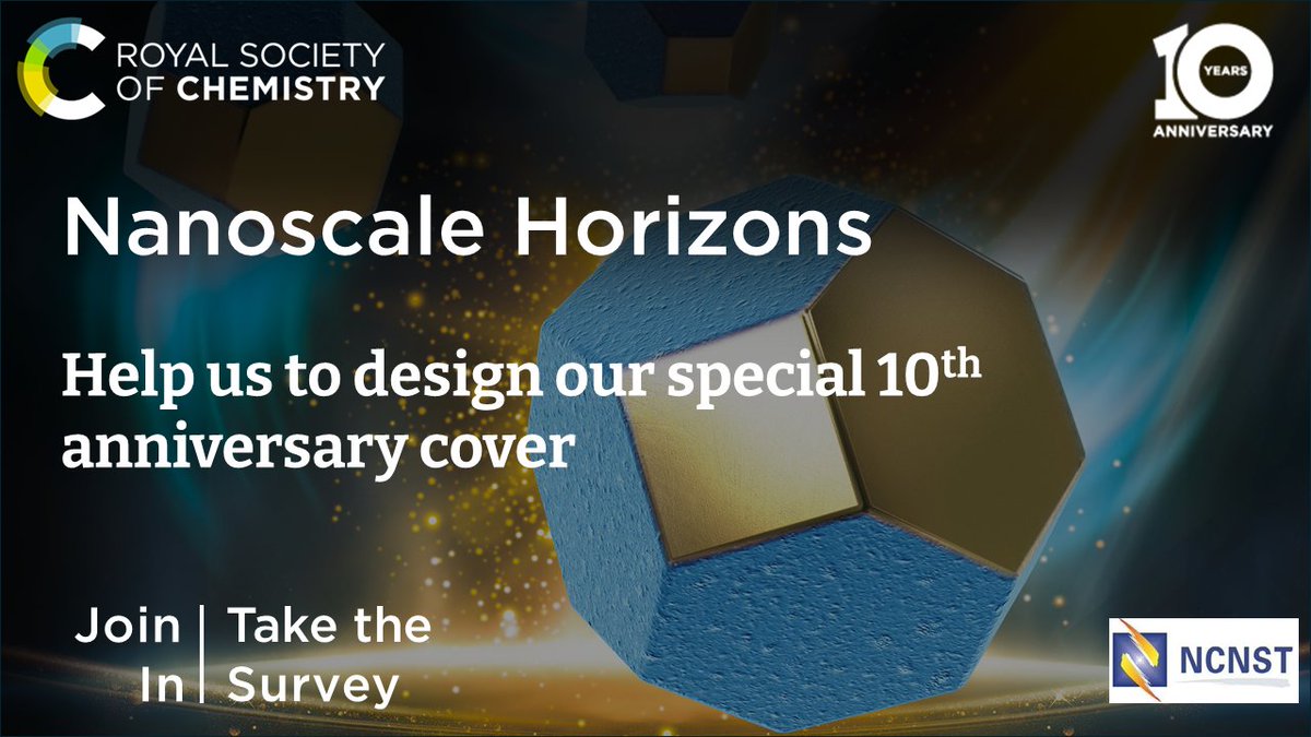 Got 5 minutes? Help us to design our special anniversary cover for #NanoscaleHorizons by choosing your favourite cover artworks from each year since 2016 - the most popular artworks will be collated into a special anniversary cover!
👉 smartsurvey.co.uk/s/NANOSCALECOV…