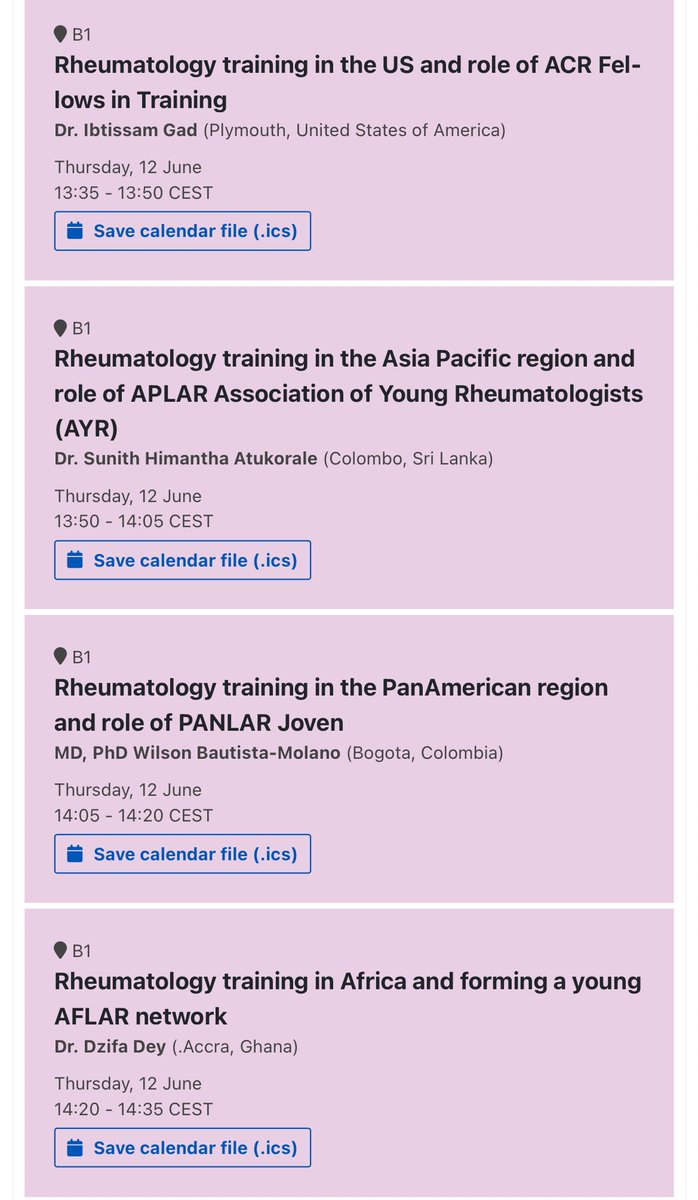 Tue Kragstrup (@kragstruptw) on Twitter photo We are really proud to realize this <a href="/EMEUNET/">EMEUNET</a> Presents session at #eular2025.
Rheumatology training around the Globe.
Current or past Chairs from <a href="/ACRheum/">American College of Rheumatology</a> FIT, young <a href="/APLAR_org/">APLAR</a> (AYR), young <a href="/PanlarLeague/">Panlar</a> (<a href="/PanlarJ/">PANLAR joven</a>), and <a href="/RheumAFLAR/">RheumAFLAR</a> coming together 🤝
<a href="/eular_org/">EULAR</a> We are really proud to realize this <a href="/EMEUNET/">EMEUNET</a> Presents session at #eular2025.
Rheumatology training around the Globe.
Current or past Chairs from <a href="/ACRheum/">American College of Rheumatology</a> FIT, young <a href="/APLAR_org/">APLAR</a> (AYR), young <a href="/PanlarLeague/">Panlar</a> (<a href="/PanlarJ/">PANLAR joven</a>), and <a href="/RheumAFLAR/">RheumAFLAR</a> coming together 🤝
<a href="/eular_org/">EULAR</a>