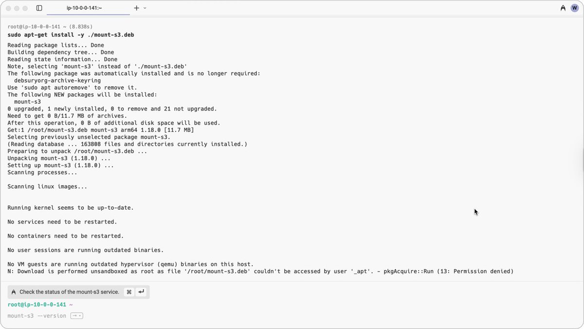 Mount an S3 bucket on an EC2 instance at boot using fstab with Mountpoint for Amazon S3 or s3fs-fuse
4sysops.com/archives/mount…