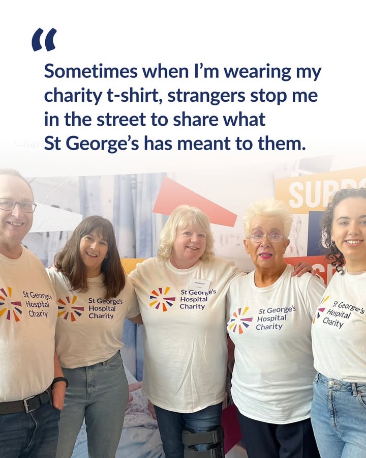 Meet Jan 💙 #VolunteersWeek 

"Five years ago, St George’s saved my life. After I recovered, I knew I wanted to give something back.

Volunteering here has become such a big part of my life.  I feel proud to help in any way I can."