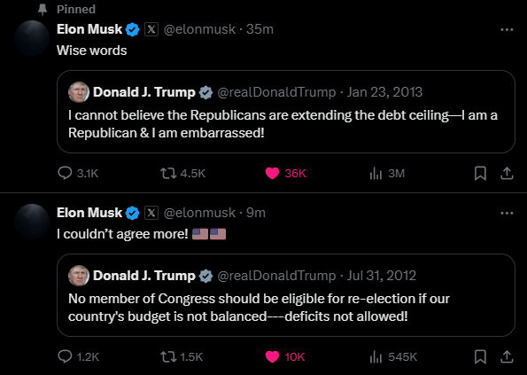 xdNiBoR's tweet photo. Oh shit! 

Everyone who said Trump would turn on Elon, how about the other way around??? 🍿 https://t.co/rPofcnjFAS