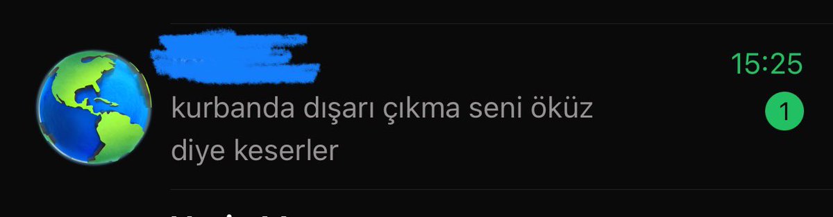 bir yeni mesaj aq