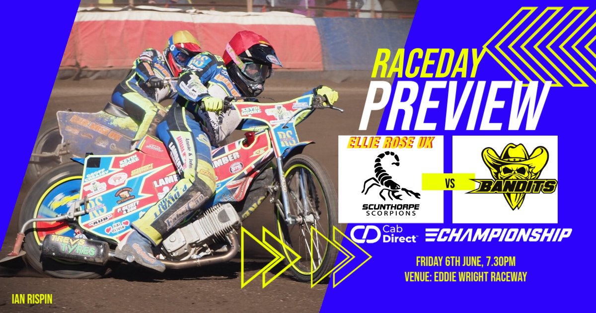 SpeedwayScunny's tweet photo. SCORPIONS v BERWICK PREVIEW   ✍️

Rob Godfrey: "We definitely need to be picking up some victories and building some momentum. We will take it one step at a time, starting with the home meeting with Berwick at the EWR on Friday."

Full preview  ➡️  https://t.co/YqI4BmaL5z https://t.co/K3ZXIBtLA3