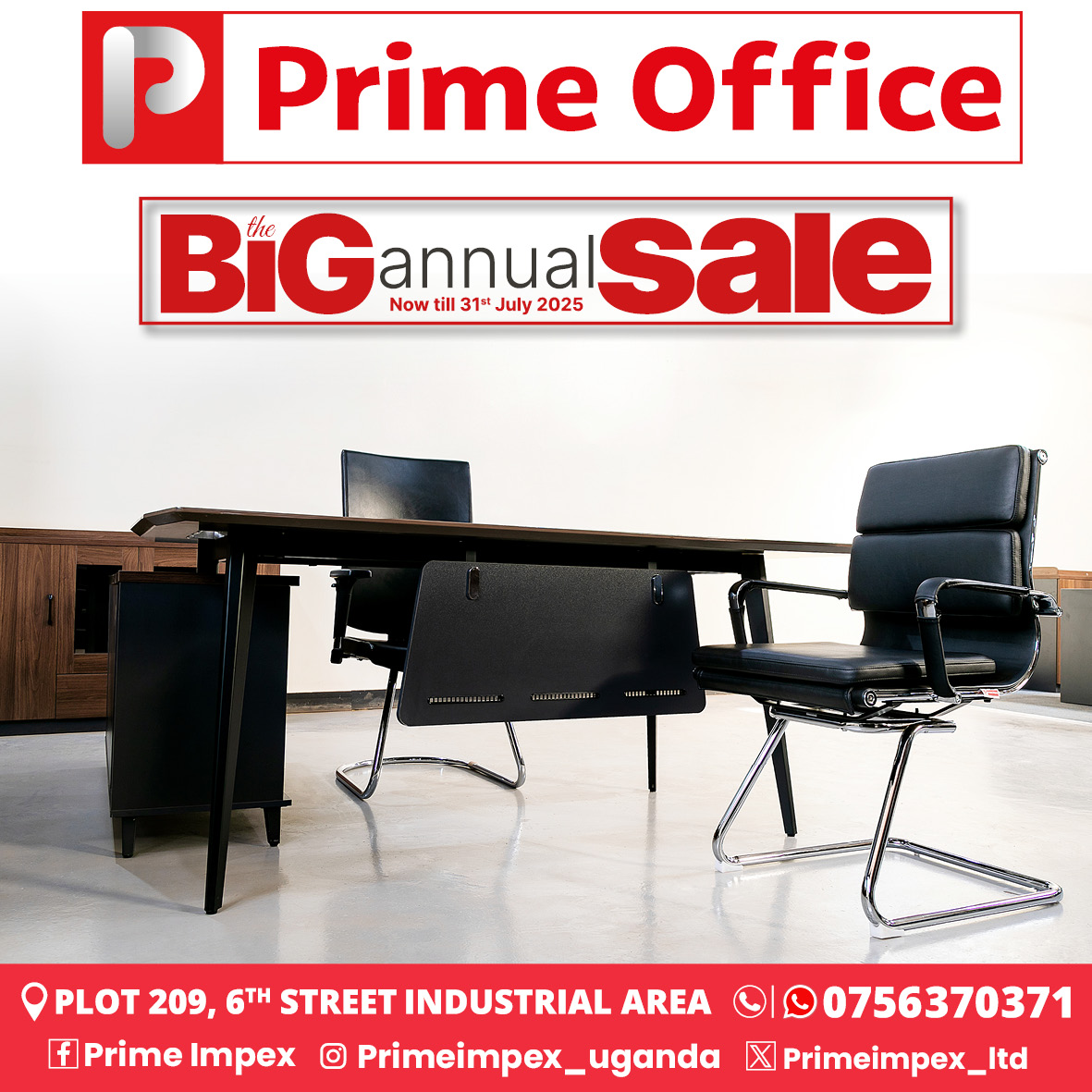 primeimpex_ltd's tweet photo. Upgrade how you work—with desks designed for focus, style, and productivity. 🖥️✨

𝐍𝐨𝐰 𝐔𝐏 𝐓𝐎 𝟔𝟏% 𝐎𝐅𝐅!🛒

📌Plot 209, 6th Street Indsutrial Area - Kampala 
📲Call/WhatsApp 0702 370 370 

#PrimeOffice #PrimeImpex #officefurniture #BigAnnualSale #Ergonomics #Sale https://t.co/Fyp3K1koRU