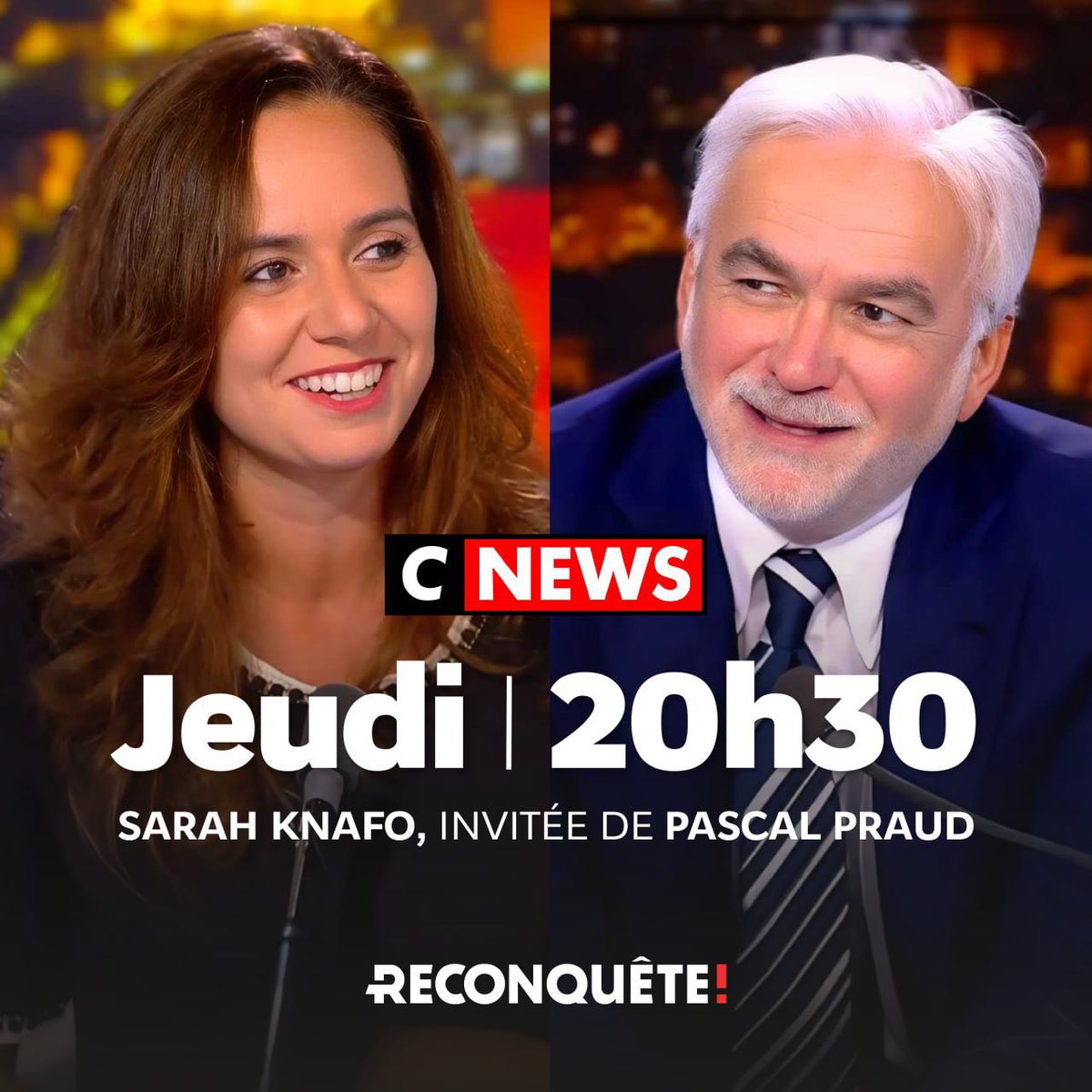 Je suis l’invitée de Pascal Praud ce soir à 20h30, en duplex sur CNews.

À tout à l’heure !