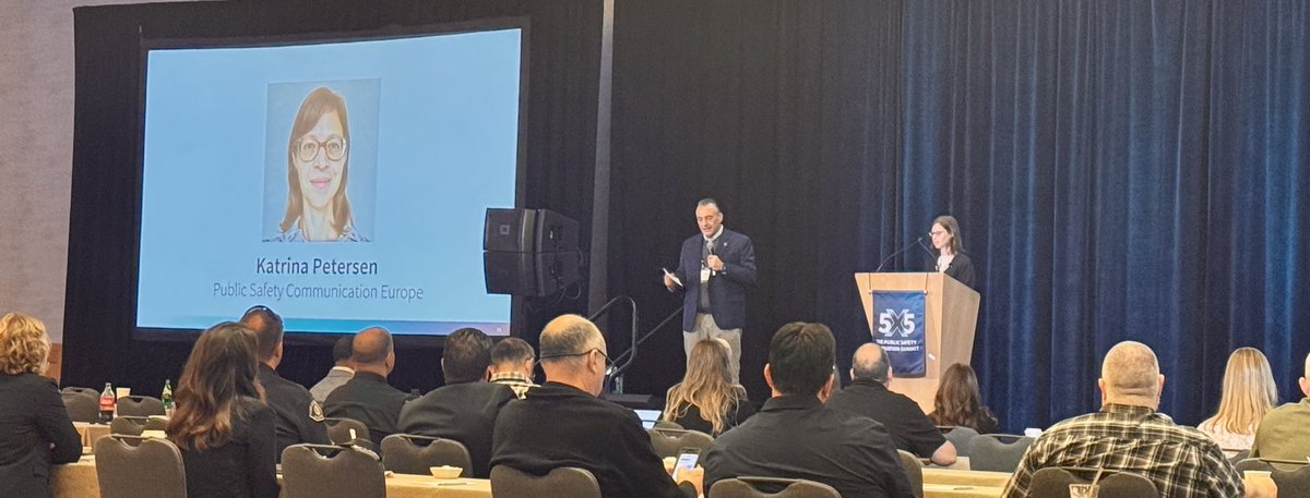 TJ Kennedy (@tjpublicsafety) on Twitter photo Brad Morell from <a href="/FirstNetGov/">FirstNet Authority</a> introducing Katrina Peterson from Public Safety Communications Europe updating on the European Critical Comms System - and their recent progress to pull many countries together to try and build their cross border version of <a href="/FirstNet/">FirstNet, Built with AT&T</a> Brad Morell from <a href="/FirstNetGov/">FirstNet Authority</a> introducing Katrina Peterson from Public Safety Communications Europe updating on the European Critical Comms System - and their recent progress to pull many countries together to try and build their cross border version of <a href="/FirstNet/">FirstNet, Built with AT&T</a>