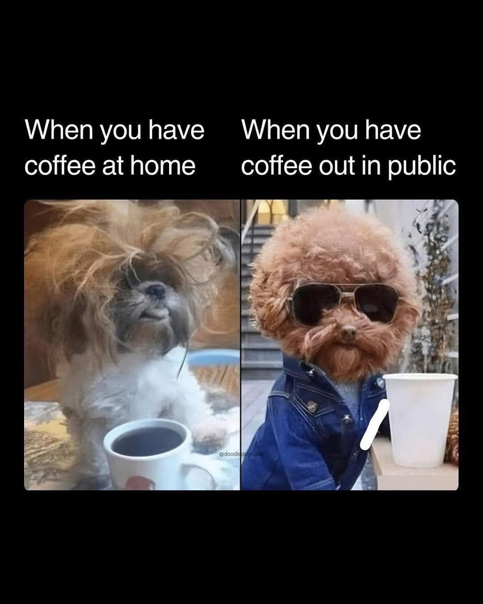 When you have
Coffee at home ................