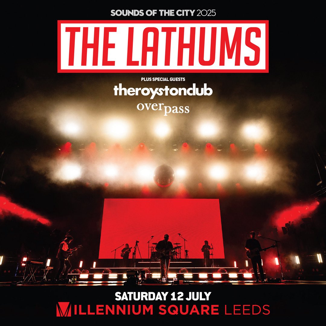 THE LATHUMS (@thelathums) on Twitter photo We’re delighted to announce Over Pass will be joining us, alongside <a href="/TheRoystonClub/">The Royston Club</a> for our big outdoor headline gig at Leeds Millennium Square next month. Get your tix here: tix.to/TheLathumsSOTC 💛 We’re delighted to announce Over Pass will be joining us, alongside <a href="/TheRoystonClub/">The Royston Club</a> for our big outdoor headline gig at Leeds Millennium Square next month. Get your tix here: tix.to/TheLathumsSOTC 💛