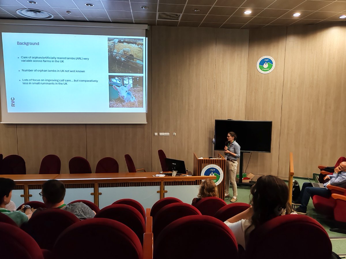 👩‍🏫 Some of our RVC colleagues are currently presenting at the ECSRHM (European College for Small Ruminant Health Management) conference on 'Orphan Lambs: how are they being reared in the UK?' and 'Use of FAMACHA scoring as a tool in assessing haemonchosis in ewes in England'.