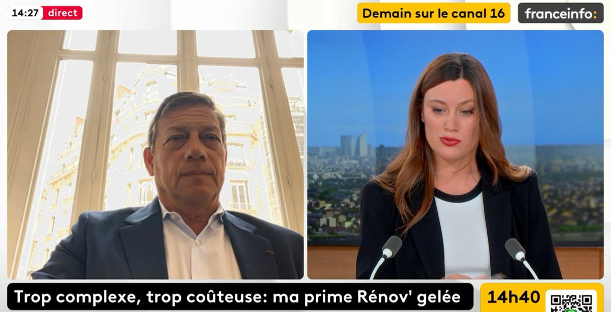 Suspension de #MaPrimeRenov’ - La CAPEB poursuit ses prises de parole dans les médias pour relayer largement la colère et le ras-le-bol des #artisans du #bâtiment.

📺Sur <a href="/M6/">M6</a> dans le journal du #1245 : 
« Je suis en colère et agacé. Il n’était pas prévu d’arrêter #MaPrimeRénov’
